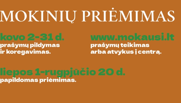 Mokinių priėmimas